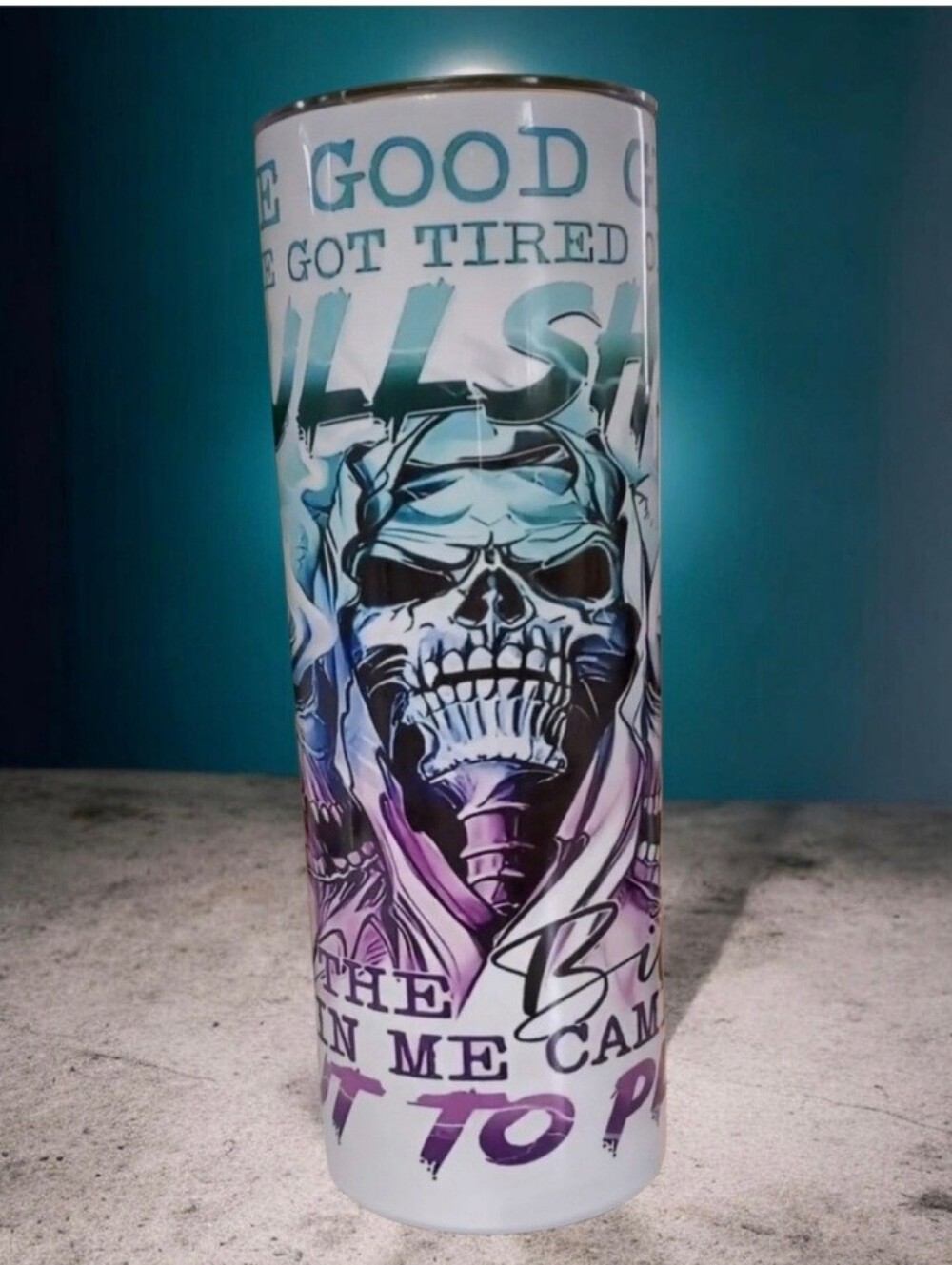 Skull good girl got tired of the BS 20oz Tumbler 🎉sale